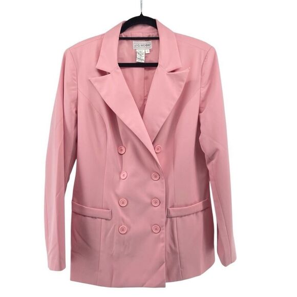 Vintage J.G. Hook Pink Double Breasted Blazer – Women’s Size 14 - Picture 1 of 13